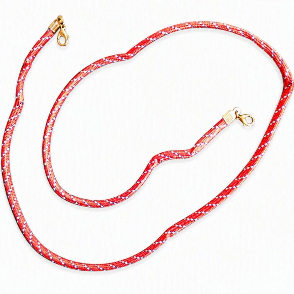 Adult Face Mask Extension Lanyard Red Gold Tone Cable Chain Lobster Claw Closure